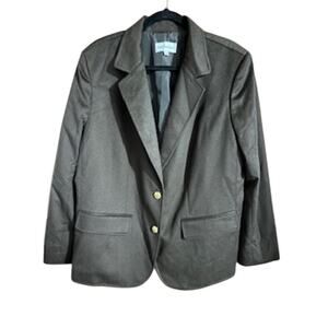 Bloomingdale's Women's sz 16W 100% Cashmere Gold Button Blazer